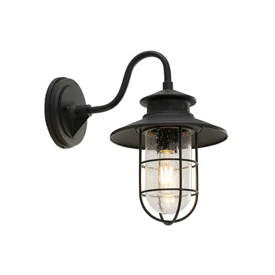 Produktbild von Lindby Außenwandleuchte Kyan, Höhe 40 cm, schwarz, IP44, E27