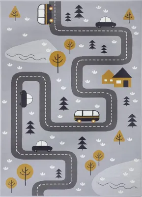 Immagine prodotto di 120x170 cm VENDITA: 120x170 cm Tappeto per bambini Adventures 104535 Grigio/senape