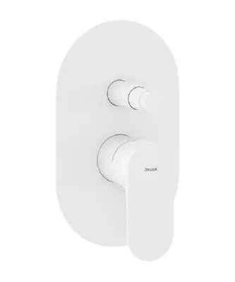 Obrázok produktu pre Ravak Eleganta - Batéria pod omietku, na 2 spotrebiče, s telesom, matná biela X070261