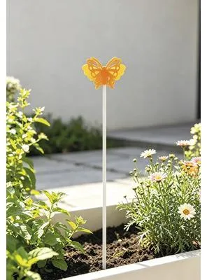 Produktbild von Gartenstecker Schmetterling Lafiora Metall H 115 cm orange