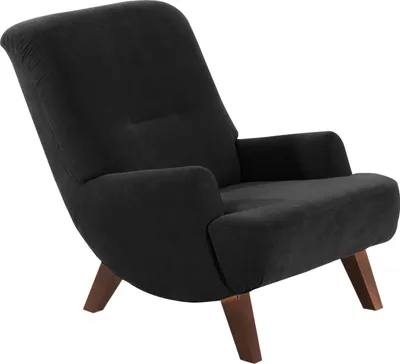 Produktbild von Max Winzer Sessel Brandford - Velourstoff schwarz - Maße: 71 x 101 x 80 cm