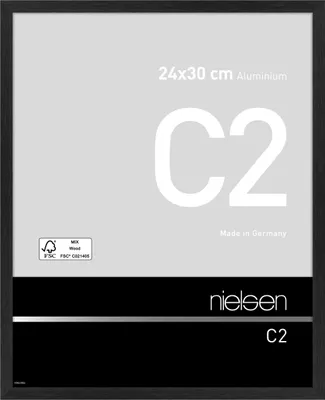 Produktbild von nielsen Aluminium Bilderrahmen C2, 24x30 cm, Struktur Schwarz Matt