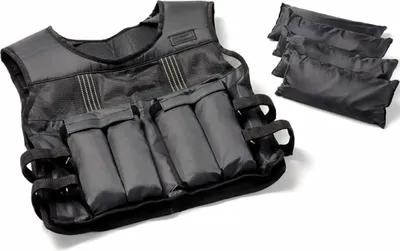 Produktbild von Gewichtsweste 10Kg - 15Kg verstellbar, mit Reflektoren, Trainingsweste