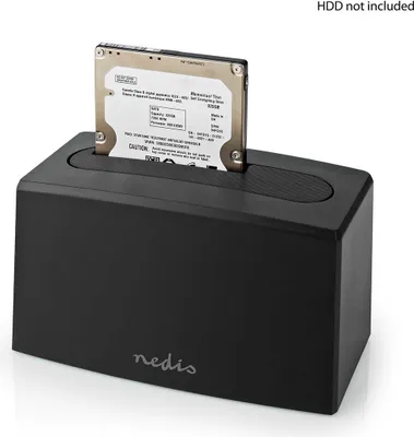 Immagine prodotto di Docking station per disco rigido Nedis - USB 3.2 Gen1 - USB Type-A - 1 disco rigido - 2,5 / 3,5" - USB 3.2 Gen1 - Docking - Desktop