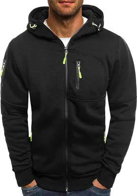 Produktbild von Herren Slim Fit Cardigan Mit ReißVerschluss Zipper Kapuzenpullover Kapuzenjacke Sweatshirt Casual Leichter Kapuzenjacke LäSsige Hoodie Winter Jacket Coat