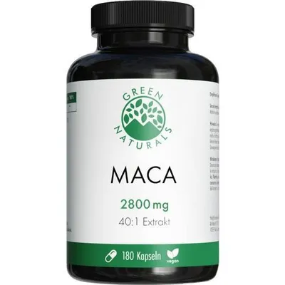 Zdjęcie produktu dla Green Naturals Maca 2800mg wysoka dawka 40:1 wegańskie Kps. 180 St