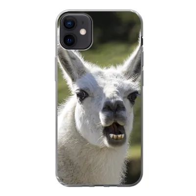 Produktbild von MuchoWow® Handyhülle Schutzhülle Hülle für iPhone 12 mini Lama - Lustig - Kinder - Jungen - Mädchen - Kinder Silikon Softcase Handy Hülle - Bild