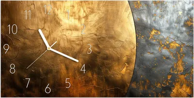 Produktbild von Wanduhr aus Glas mit Motiv Metallische Textur- 60 x 30 cm - inkl. Aufhängesystem