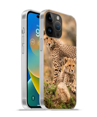 Produktbild von MuchoWow® Handyhülle Schutzhülle Hülle für Apple iPhone 14 Pro Max Leopard - Jungtier - Natur Silikon Softcase Handy Hülle - Hardcover