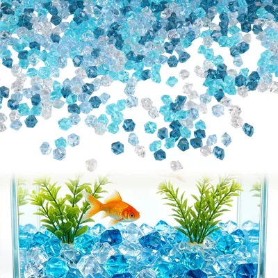 800 Acryl-Diamanten, blau, glänzend, 11×14 mm, für DIY & Deko