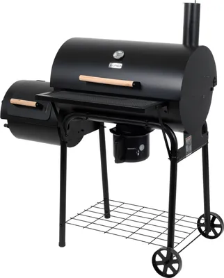 Produktbild von Holzkohlegrill 64 x 37 cm und Räucherofen mit Ablage, XXL