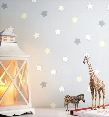 Produktbild von NEWROOM Tapete Grau Sterne - Kinderzimmer Kinder Sternchen Babytapete Babyzimmer