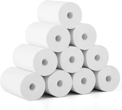 Produktbild von 10 Rollen Thermopapier für Kinderkamera und Minidrucker, weißes Aufladungspapier für Kinder-Sofortkamera, BPA-freies Druckpapier Nachfüllpapier Thermodrucker hochwertiges (57mm * 30mm)