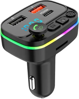 Produktbild von Bluetooth FM-Transmitter fürs Auto, Bluetooth-Autoadapter mit Dual-USB-Ladefunktion, Autoladegerät, MP3-Player, unterstützt TF-Karte