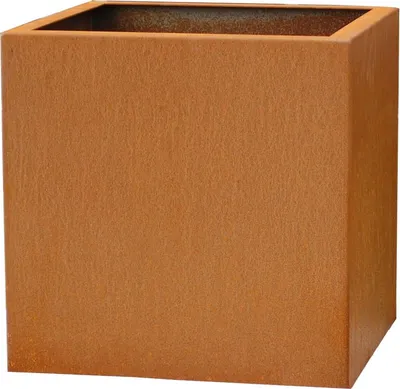 Produktbild von VIVANNO Pflanzkübel Cortenstahl BLOCK Würfel, Rostbraun Patina - 40x40x40 cm