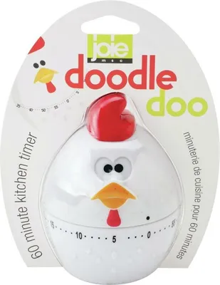 Produktbild von Joie Card Doodle Doo, Mechanischer Küchentimer, Orange, Rot, Weiß, 60 min, 69,8 mm, 69,8 mm, 101,6 mm