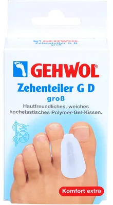 Produktbild von GEHWOL Zehenteiler G D groß Polymer-Gel-Kissen, 3 St. Zehenteiler