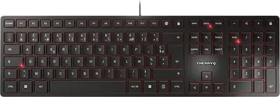 Produktbild von CHERRY KC 6000 Slim, Volle Größe (100%), Kabelgebunden, USB, AZERTY, Schwarz