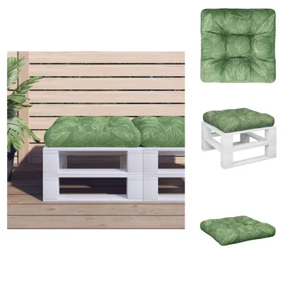 Obrázok produktu pre vidaXL Vankúš z paliet so vzorom listov 50x50x12 cm látka - Vankúš na sedenie