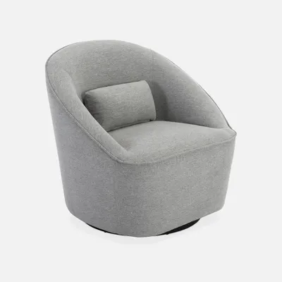 Immagine prodotto di Poltrona girevole 360° con cuscino, Grigio chiaro