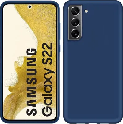 Produktbild von Galaxy S22 5G Hülle, Flüssig Silikon Weich Gummi Schutzhülle für Samsung Galaxy S22 5G Blau