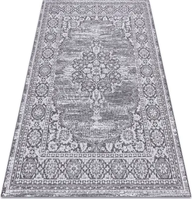 Produktbild von Teppich SISAL LOFT 21213 Ornament grau / silber / elfenbein Grau 160x230 cm