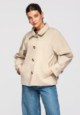Produktbild von LARICA Damen Kurzmantel Knopfverschluss Regular Fit Elegant OW-COLC-0118 beige M