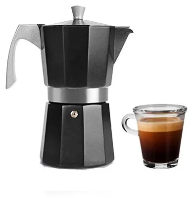 Espressokocher Evva, 6 Tassen, 300 ml, Aluguss, Induktion