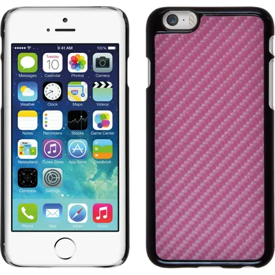 Produktbild von PhoneNatic Case kompatibel mit Apple iPhone 6s / 6 - Hülle pink Carbonoptik Hard-case + 2 Schutzfolien