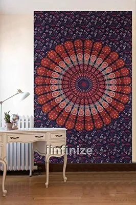 Obrázek produktu pro Mandala nástěnný koberec 132 x 213 cm, bavlna