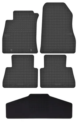 Productafbeelding van Rubberen automatten + tunnelmat voor Nissan Juke F15 2010-2017 (crossover) – 5-delig, zwart, op maat – Wielganizator SolidTread