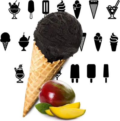 Produktbild von Mango Schwarzes Eispulver 1 kg