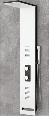 Immagine prodotto di BIANCO NERO colonna doccia idromassaggio in alluminio 148 cm KARAG