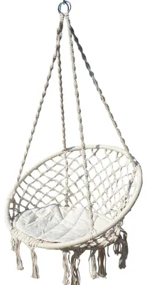 Produktbild von ALEOS. DESIGN Hängesessel CRUZ Stoffsessel Hängekorb Schwebesessel mit Kissen 80cm