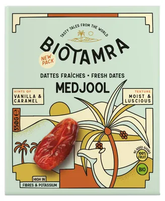 DAKTYLE MEDJOOL ŚWIEŻE BIO 350 g - BIOTAMRA