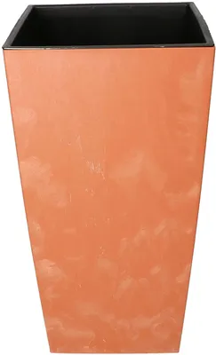 Imagen del producto de KOTARBAU® Macetero Cuadrado con Maceta Interior, 220x420 cm, Efecto hormigón, Terracota, Macetero con Inserto extraíble, Macetero de plástico, Tiesto Decorativo, Macetero Alto de Interior y Exterior