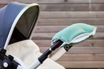 Produktbild von KraftKids Kinderwagenmuff Doppelkrepp Grün Jade