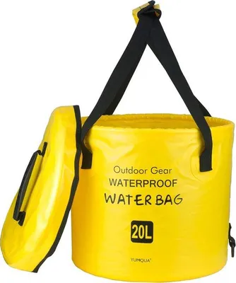 Image de Seau pliable, seau pliable pour le camping, le jardin, le lavage de voiture, les fêtes en plein air, seau avec couvercle comme seau à eau, évier, pêche, seau, lavabo, récipient pliable