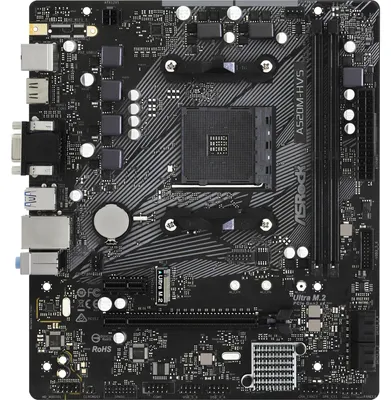 Zdjęcie produktu dla Asrock A520M-HVS, AMD, Socket AM4, AMD Ryzen 3000 Series, DDR4-SDRAM, 64 GB, DIMM