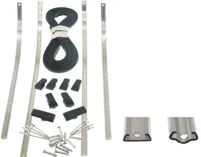 Immagine prodotto di Kit di parafanghi posteriori in alluminio per Vespa PK 50 / 125, completo di elementi di fissaggio e profilo in gomma originale