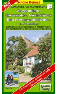 Produktbild von Radwander- und Wanderkarte Angermünde, Eberswalde, Niederfinow, Bad Freienwalde (Oder) und Umgebung