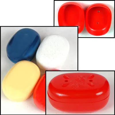 Produktbild von 1 x Seifendose aus Kunststoff, 10,5x7,5x5 cm, verschiedene Farben