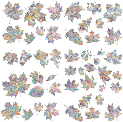 Produktbild von 4 Fensteraufkleber zum Vogelschutz, selbstklebende Suncatcher Sticker, Regenbogen Fensterfolie gegen Vogelschlag, Innendekoration