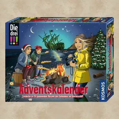 Produktbild von Die drei  Adventskalender 2022, Detektiv-Sets