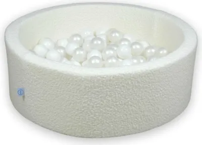 Obrázek produktu pro Kuličkový bazén 90x30 Boucle White - S 200 kuličkami / bílý, perleťový