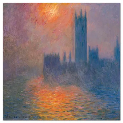 Image de Giallobus - Château - Claude Monet - 100L x 100l cm - Tableau - Verre acrylique