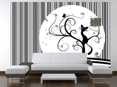 Produktbild von Vlies Fototapete 400x280 cm Tapeten Wandtapete XXL Abstrakt Katze 10110907-2