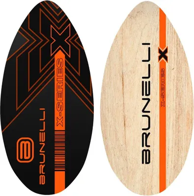Immagine prodotto di BRUNELLI, tavola da skimboard in legno, modello "Beach Wood", colore arancione, dimensioni 41 (104 cm)