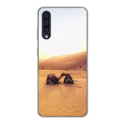 Produktbild von MuchoWow® Handyhülle Schutzhülle Hülle für Samsung Galaxy A30s Kamel - Wüste - Sand Silikon Softcase Handy Hülle - Karteninhaber