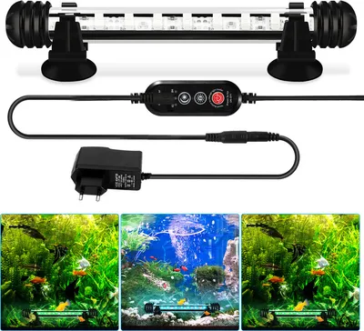 Immagine prodotto di TolleTour 18,5 cm LED Illuminazione acquario IP67 Impermeabile RGB Luce Dimmerabile Serbatoio Pesce Lampada Subacquea